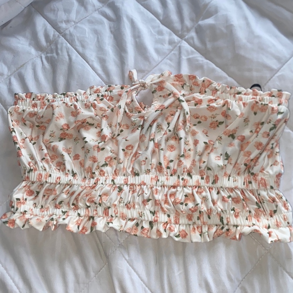 Floral tube top